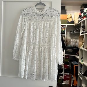 Chelsea 28 long sleeve eyelet dress - size small